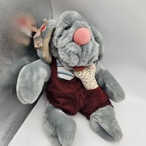 Vintage Wrinkles Puppet Dog Ganz Bros Stuffed Animal 19" Original Tag Korea